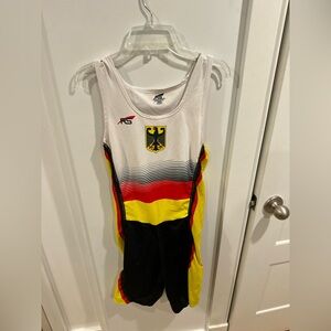 Regatta Sport Men's Rowing Uni Deutschland White, Black, and Yellow Singlet